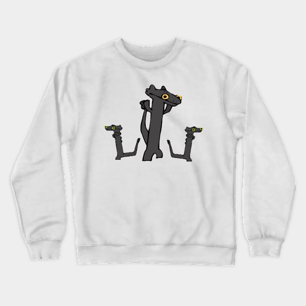 Multiple Dancing Toothless Design Crewneck Sweatshirt by GoldenHoopMarket